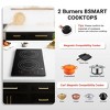 12 In Induction hob,1800W Induction Cooktop with 2 Burners, Child Lock,Residual Heat Warning, Timer, Bulit-in Countertop Stove Adjustable Temperature - image 3 of 4