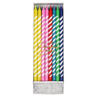 Meri Meri - Bright Party Candles - Cake Candles - 24ct