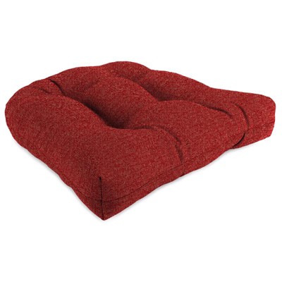 Jordan Manufacturing Seat Cushion, 4 in. H X 19 in. W X 19 in. L Polyester Wicker, Red
