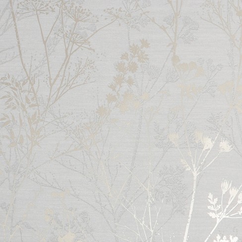 Hedgerow Grey and Pale Gold Wallpaper - image 1 of 4