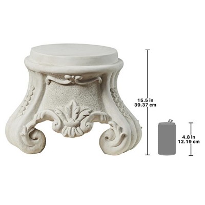 Rococo-Inspired Faux Stone Finish Sculptural Pedestal