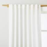 Engineered Hem Stripes Curtain Panel Cream/Gray - Hearth & Hand™ with Magnolia