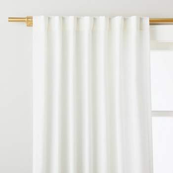 Engineered Hem Stripes Curtain Panel Cream/Gray - Hearth & Hand™ with Magnolia