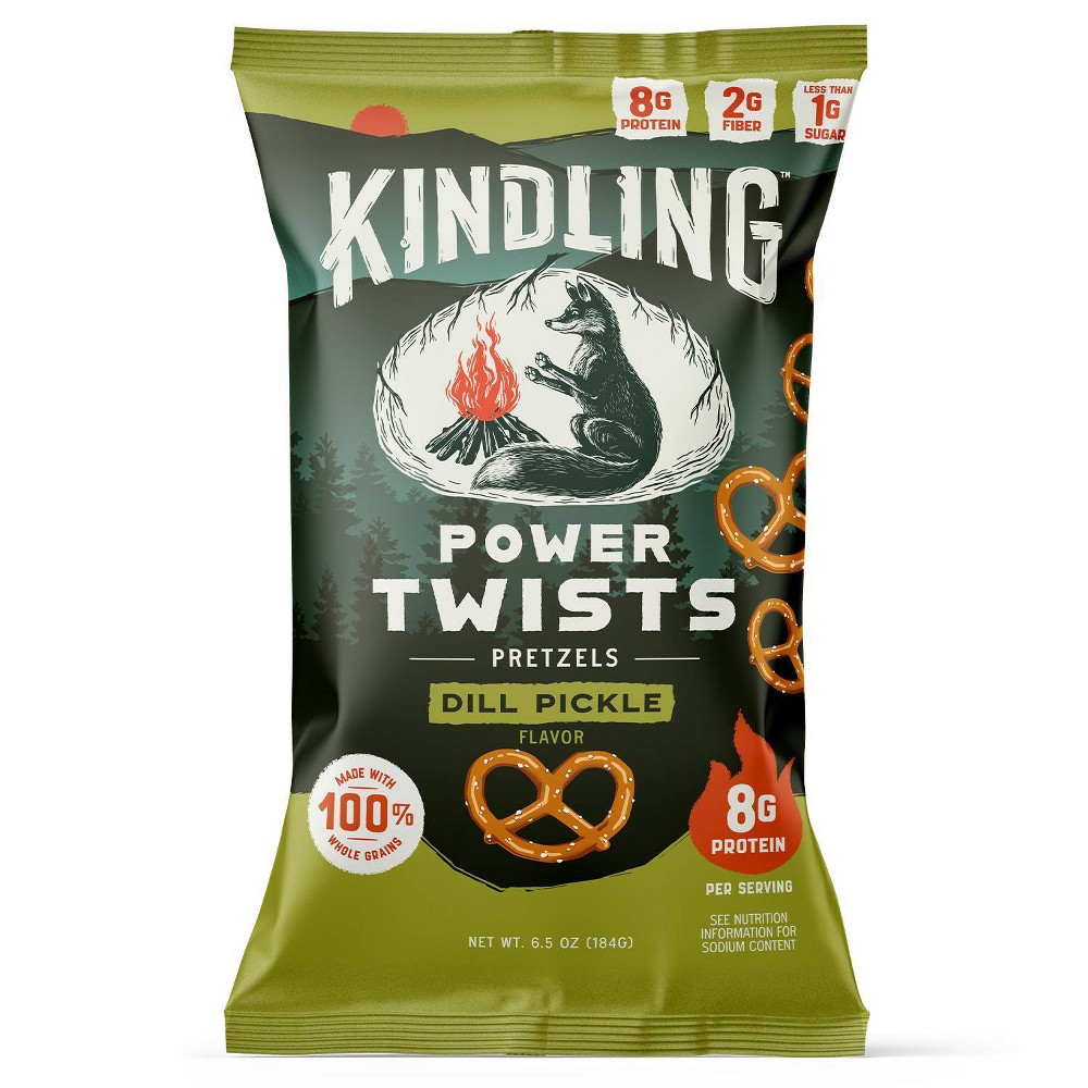 Kindling Power Twists Dill Pickle Pretzels - 6.5oz