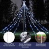 Yescom 12FT Waterfall Cone Tree 362 LEDs with Star Finial for Party Yard Outdoor Christmas Decoration Cold White - 3 of 4