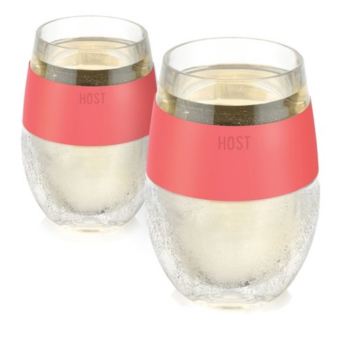 Host Cooling Wine Freeze Cup with Lid, Set of 2 Plastic Double Wall  Insulated Wine Tumbler Freezable Drink Vacuum Cup with Freezing Gel, Wine  Glasses for Red and White Wine, Gift Essentials