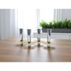 HomeRoots 6" Silver And Gold Stainless Steel Tabletop Four Light Taper Candle Holder - 2 of 4