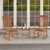 Tangkula 2 Pieces Patio Rocking Chair w/ 400 lbs Weight Capacity Eucalyptus Wood Porch Rocker - 4 of 4