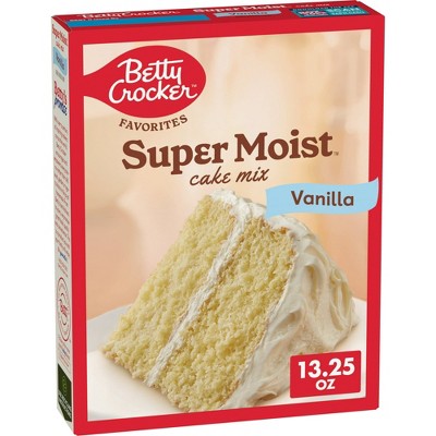 Betty Crocker Favorites Super Moist Vanilla Flavored Cake Mix, 13.25 oz, Pack of 4