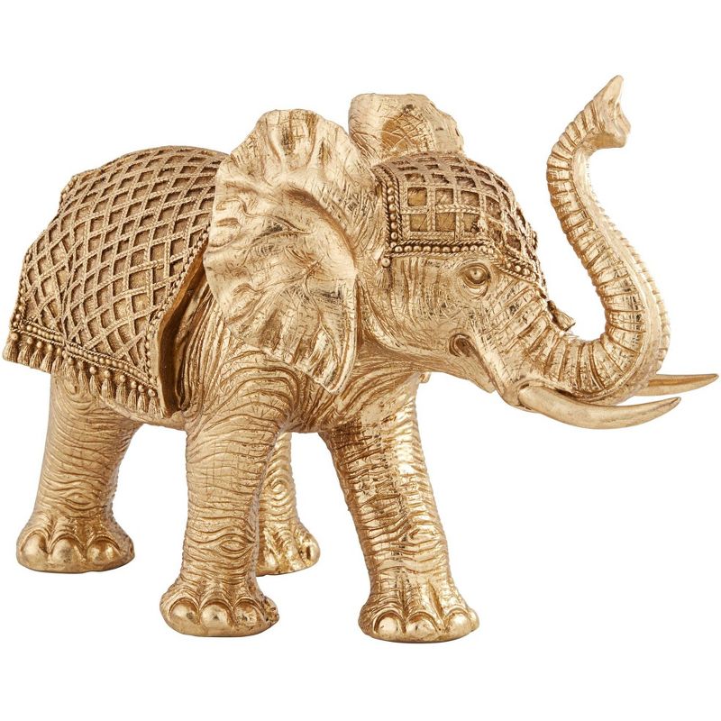 Kensington Hill Walking Elephant 12 3/4" High Gold Sculpture, 1 of 10