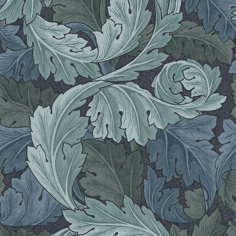 William Morris at Home Acanthus Blue Wallpaper, 1 of 5