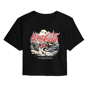Women's - Coca-Cola - Deliver Holiday Cheer Cropped Graphic T-Shirt - 1 of 4