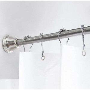 Home Mart Goods Chrome Metal Shower Curtain Tension Rod Rust Resistant Non-Slip - 42"-72" - 1 of 4
