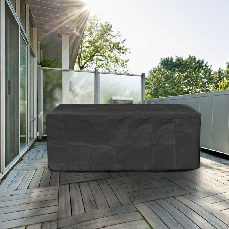 Outdoor Rectangular Furniture Cover Waterproof Weatherproof Adjustable Garden Patio Table Chair Cover, 1 of 7