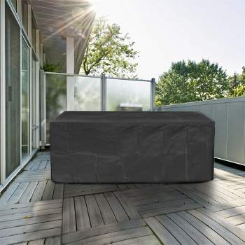 Outdoor Rectangular Furniture Cover Waterproof Weatherproof Adjustable Garden Patio Table Chair Cover