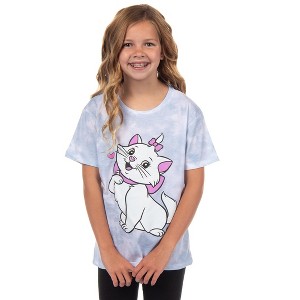 Seven Times Six Disney Aristocats T-Shirt Girls' Marie Tie-Dye Graphic Print Tee Multicolored - 1 of 4