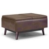 CAVINAS Faux Leather Storage Ottoman Bench with Versatile Use,Upholstered Ottoman with Safety Hinge for Living Room,Bedroom - 2 of 4