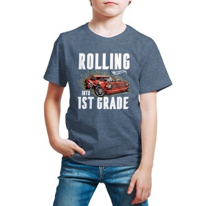 Boys' - Hot Wheels - Rolling Into 1st Grade Short Sleeve Graphic T-Shirt - 1 of 4