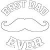 Women's Design By Humans Best Dad Ever Mustache By sukhendu12 Racerback Tank Top - 2 of 2
