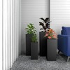 LeisureMod Terra 4-Piece Fiberstone and MGO Clay Planter Set Tall Square Planter Pot for Indoor and Outdoor - 3 of 4