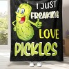Funny Pickle Cartoon Throw Blanket Soft Flannel Blanket for Couch,Christmas Gifts - 4 of 4