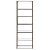 TOAOTBNBO 6-Tier Tall Bookcase Storage Organizer, Metal Display Bookshelves with Tempered Glass Shelves, Narrow Book Shelf for Home Office, Black - 4 of 4