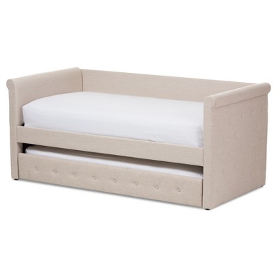 Twin Alena Modern And Contemporary Fabric Daybed with Trundle - Baxton Studio