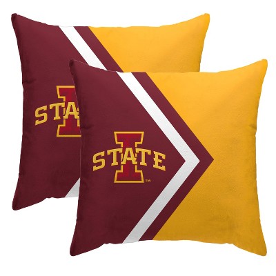 NCAA Iowa State Cyclones Side Arrow Poly Span Throw Pillow - 2pk