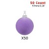 Every Day is Christmas Velvet 50ct 57cm/2.24" Christmas Ornaments, Shatterproof Christmas Tree Ornament Set, Flocking Ball Decorations - 3 of 4