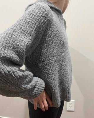 Girls' Boxy Cropped Zip-Up Hoodie Sweatshirt - art class™ Black XL