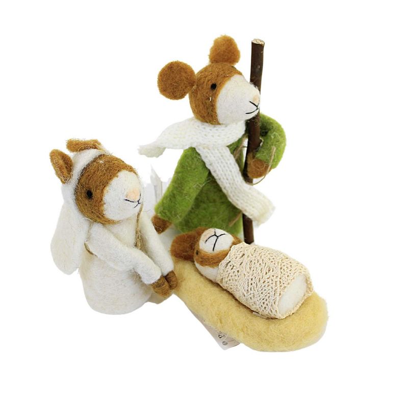 Christmas Mouse Nativity Critter Set/3 Primitives By Kathy  -  Decorative Figurines, 3 of 4