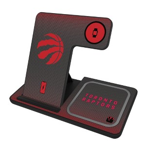 Keyscaper Toronto Raptors Linen 15-Watt 3 in 1 Charging Station - 1 of 4