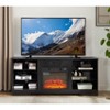 NicBex 3D Fireplace TV Stand with LED Lights for TVs up to 60 Inches,USB Charging Outlet and Glass Shelves - image 2 of 4