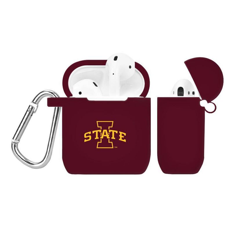 NCAA Iowa State Cyclones Silicone Cover for Apple AirPod Battery Case, 1 of 4