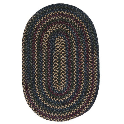 Colonial Mills Midnight Braided Rug, Carbon 4' round, Round Shape