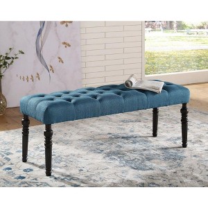 NicBex Upholstered Bench,Dining Bench with Solid Wood Frame,Modern Ottoman with Turned Legs for Living Room,Entryway,Kitchen - 1 of 4