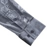 Mens Embosse Dress Shirts Casual Long Sleeve Button Down Regular Fit Shirts - 4 of 4