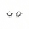 Sterling Silver Filigree Circle Stud Earrings Design Style Exquisite and Delicate - 2 of 4