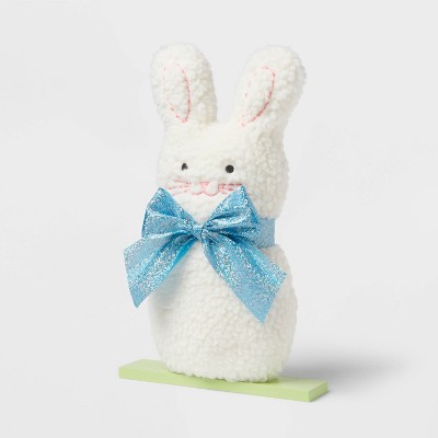 Faux Shearling Bunny Easter Decorative Accent White - Spritz™