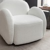 SEYNAR Modern Glam Boucle Upholstered Swivel Accent Armchair Set of 2,White,31.1''W*30.3''D*28.7''H - 4 of 4
