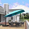 PURPLE LEAF Square Patio Umbrella with Base Large Outdoor Offset Umbrella 360-degree Rotation Cantilever Umbrella for Garden Deck Backyard Pool - 2 of 4