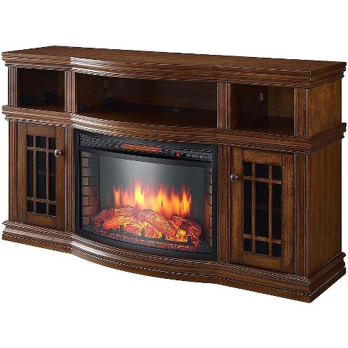 Muskoka Glendon Electric Fireplace Entertainment Center In Burnished Pecan  - 269-71-41 : Target