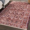 Luxe Weavers Floral Fringe Cream and Rose 8x10 Indoor Area Rug - 2 of 4