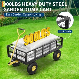 Steel Garden Cart - Steel Frame, Heavy Duty, Garden Trolley, Utility Cart, Outdoor Garden Equipment - 1 of 4