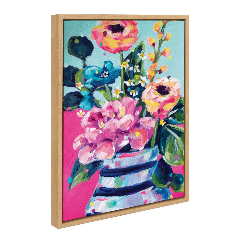 Kate &#38; Laurel All Things Decor 18&#34;x24&#34; Sylvie Miss Mabel&#39;s Summer Bouquet Framed Wall Art by Rachel Christopoulos Natural, 1 of 7