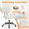 RISOKEYS Small Office Desk Chair with Wheels,360° Rolling Swivel Task Chair with Lumbar Support,Adjustable Height Without Arm for Small Space - 4 of 4