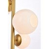 Elegant Lighting Wells 18 inch pendant in brass with white shade - 4 of 4