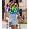 HAPPY BAY Women's Button Down Blouses Casual Summer Beach Party Short Sleeve Dressy Blouses Button Up Dress Hawaiian T Shirts - 4 of 4