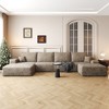 135" Cloud Plush Corduroy Modular U-Shaped Sectional Sofa with Left Chaise and Ottoman, Floor Design, No Assembly - 2 of 4