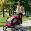 VYNXARIA Three-Wheel Bike Trailer for Kids Bicycle Cart for Two Children with 2 Security Harnesses & Storage - 3 of 4
